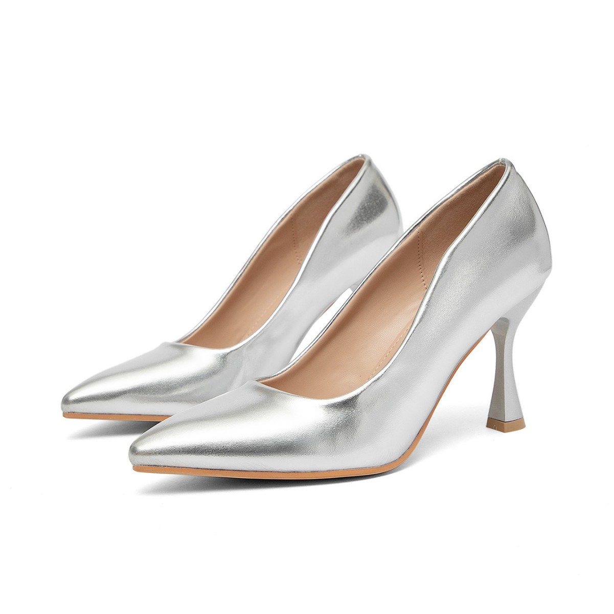 silver shoe sold on Temu United States