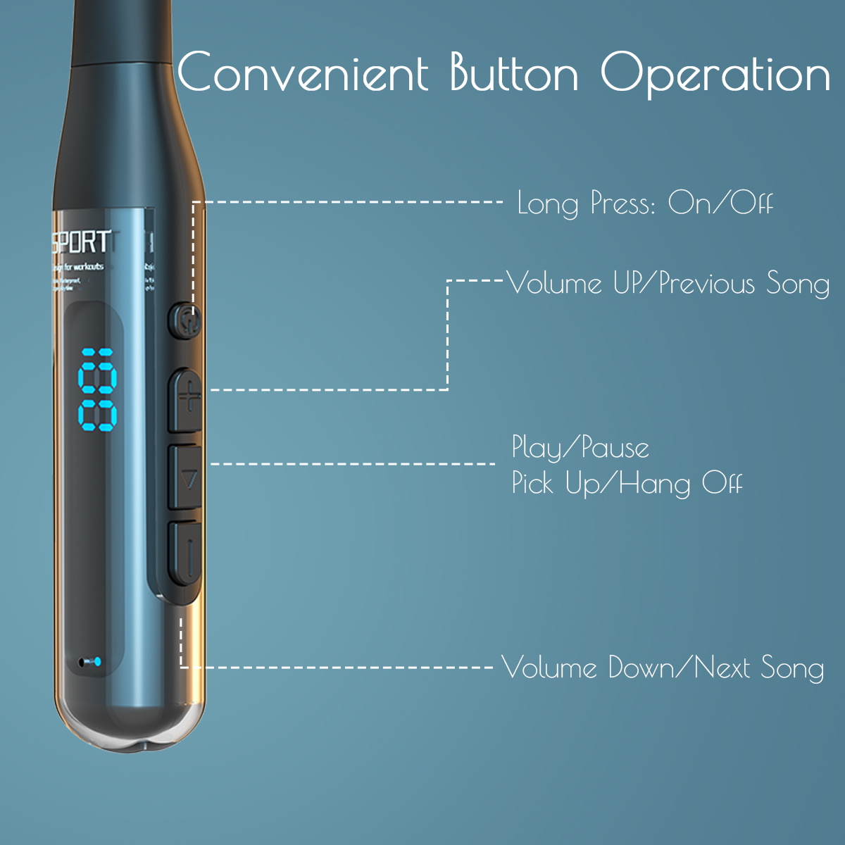 item picture wireless wireless 5 3   neck hanging earphones with isolation 40 battery closed earbud suitable for sports gaming recording compatible for smartphones motorcycles pc tablet