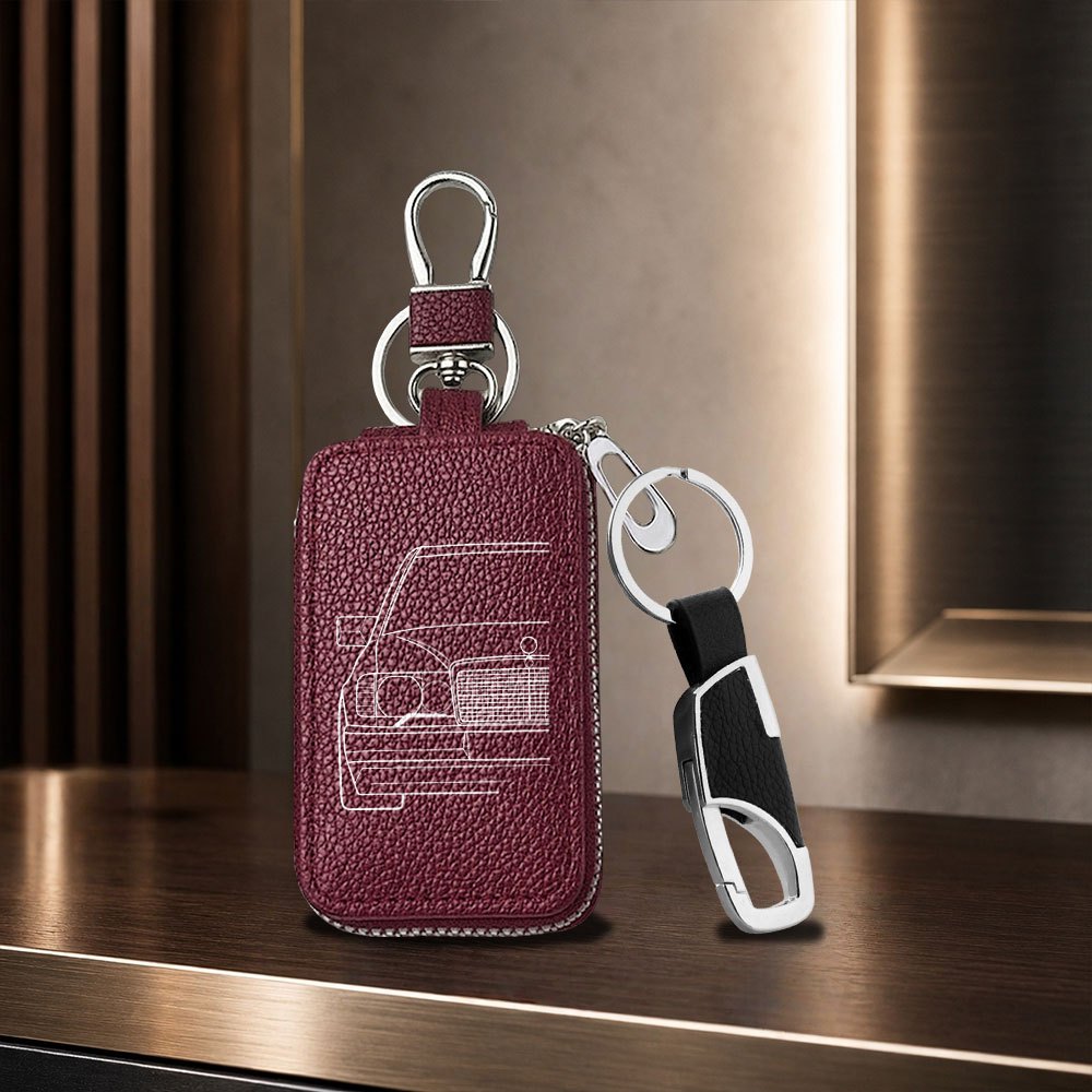 TEMU Key Bag And Key Chain Combination Set Lightweight And Durable Matching Set Can Store Multiple Keys Suitable For Daily Commuting And Carry-on