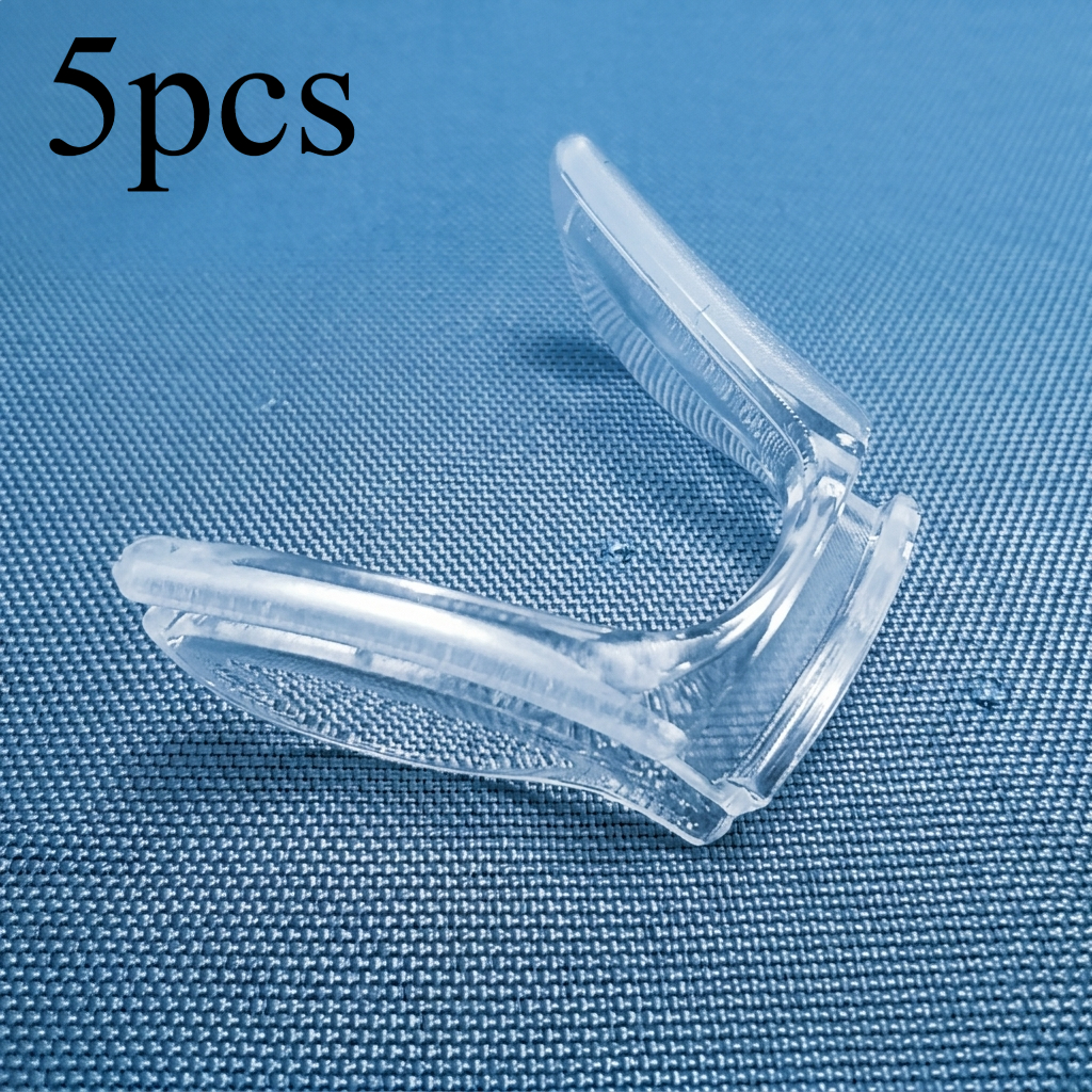 TEMU 5pcs Anti Slip Nose Pads, Transparent Visualization, Soft Material, Stable And Seamless Design, Universal Safety Glasses Accessories
