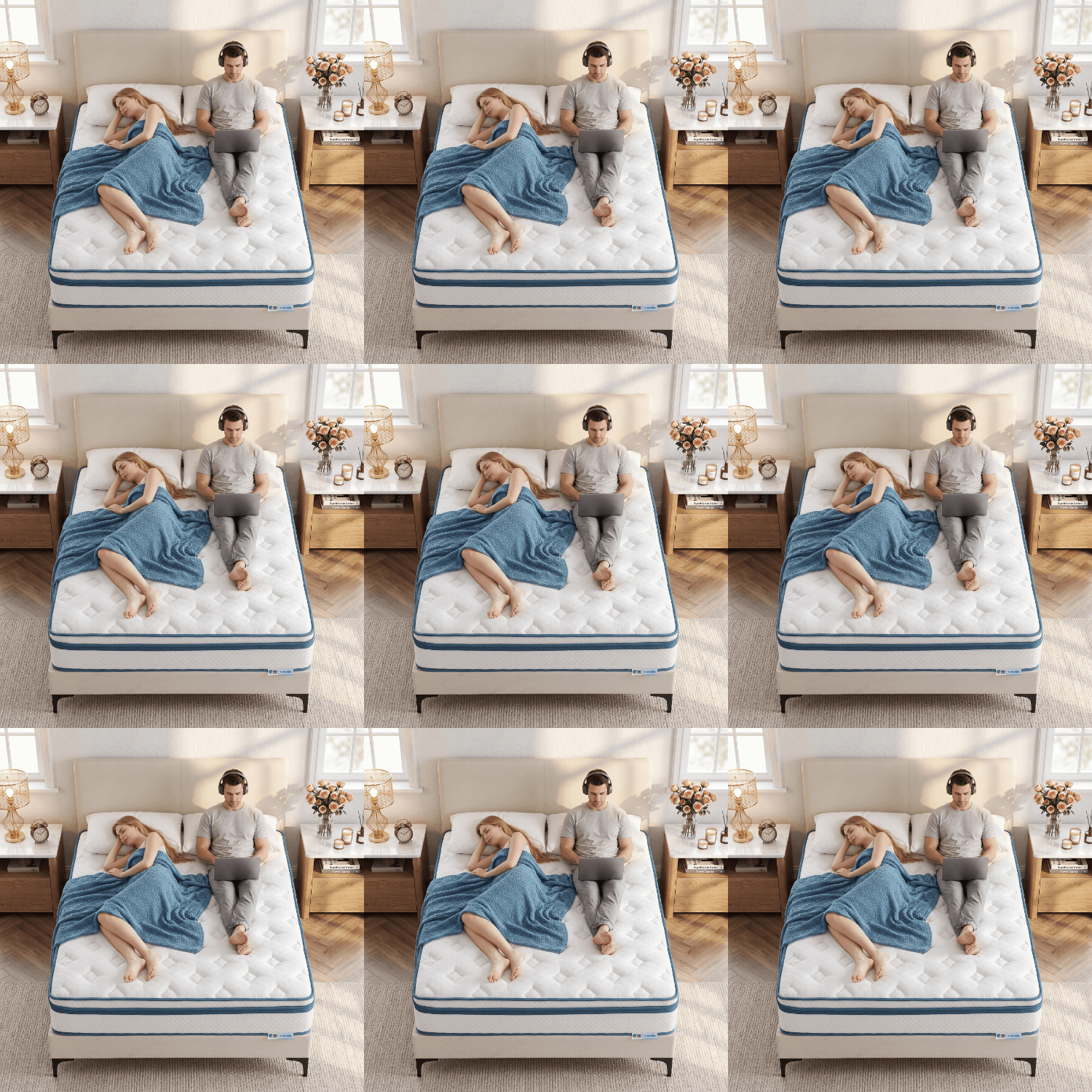 Mattress H3 Medium Firm, 7-zone Gel Memory Foam Mattress With Cooling Surface, -tex &, Silent (90 X 200 X 25 Cm)