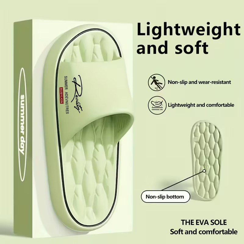 Chic Indoor Slippers For Women Featuring A Minimalist Letter Pattern, In Solid Colors, Soft And Cozy, With A Non-slip Design Suitable For Everyone