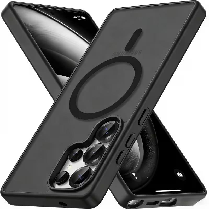 TEMU Phone Case: Phone Case - Ultra-thin Transparent Magnetic Phone Protective Case, Compatible With Galaxy S26 Ultra, Compatible, Shockproof Design,