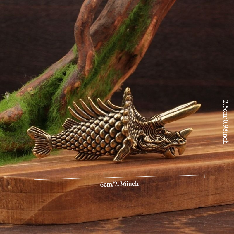 TEMU Statue Figurine Ornement de Poisson en Laiton
