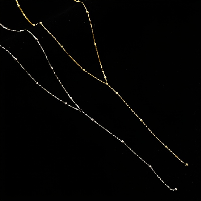 Trendy Dainty Golden Stainless Steel Necklace- Anti-Fading Tarnish Resistant, Simple Elegant Design, Perfect for Daily Wear& Party Outfits, Fashion Women's Long Jewelry Accessory, Ideal Gift for Her Wife Girlfriend Mom, Chic Minimalist