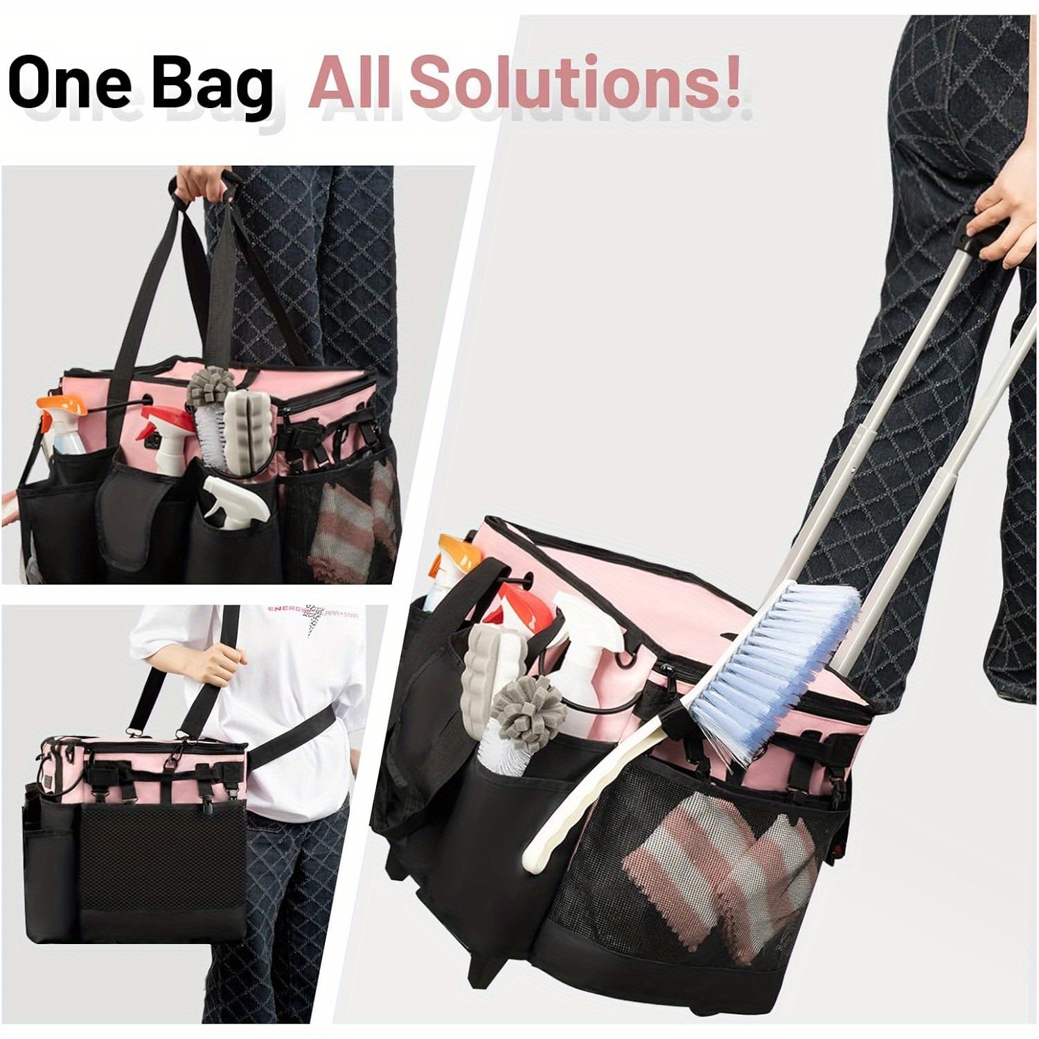 Large Cleaning Caddy Organizer with Wheels - Heavy-Duty Metal... product image 8