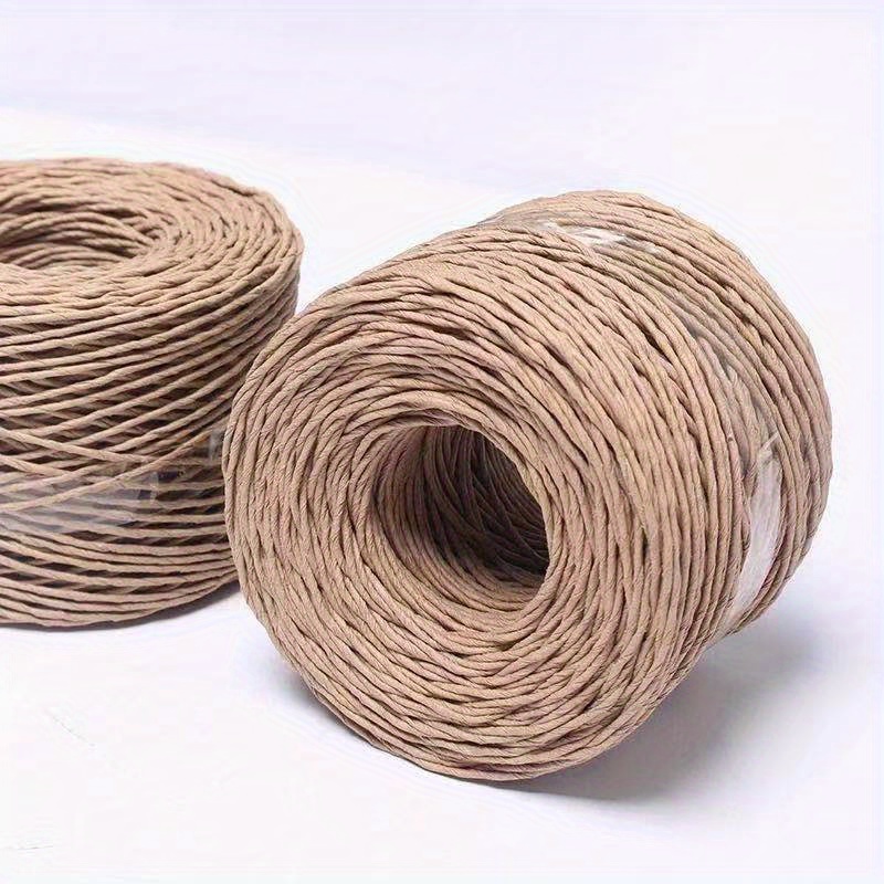 E-shop 120m Rolle Natürliches Raffia-Faserband - Kraftpapierseil für Vielseitige DIY-Projekte, Geschenkverpackung und Dekorative Tags sowie Saisonale