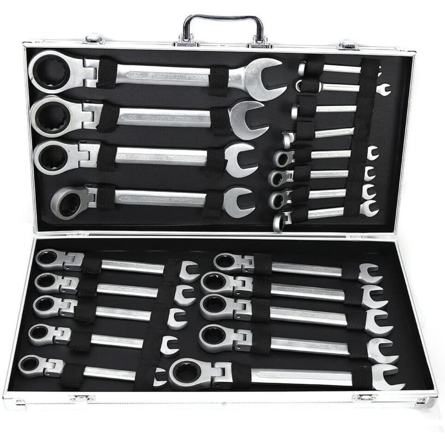 TEMU Hotmalll Windwilder Wrench Set Ratchet 22pcs 6-32mm Ratchet Wrench Set Open-end Wrench Ratchet Wrench Set Ring Wrench Set With Box