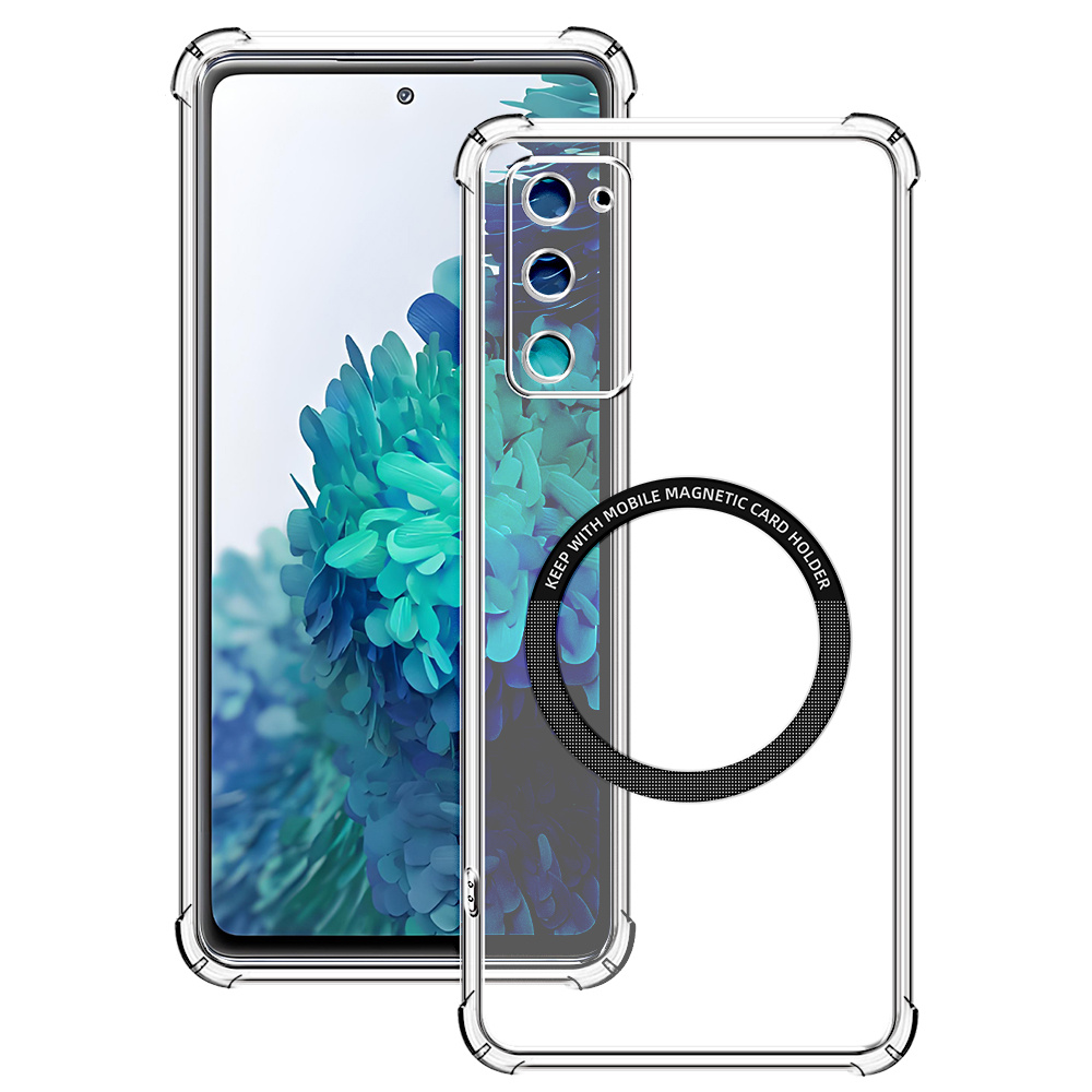 TEMU Phone Case: Transparent Case Suitable For Galaxy S20 Fe, S20, S20 Plus, S20 Ultra, Anti-scratch Tpu Four-corner Shock-absorbing Magnetic Ring