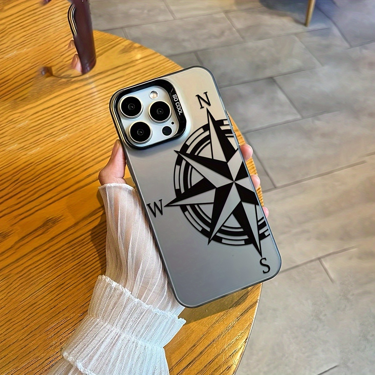 TEMU Phone Case: Pattern Black Soft-edge Hard-back Phone Case, Suitable For Iphone 16, 16 Pro, 16 Plus, 16 Pro Max, 15, 15 Pro, 15 Pro Max, 15 Plus,
