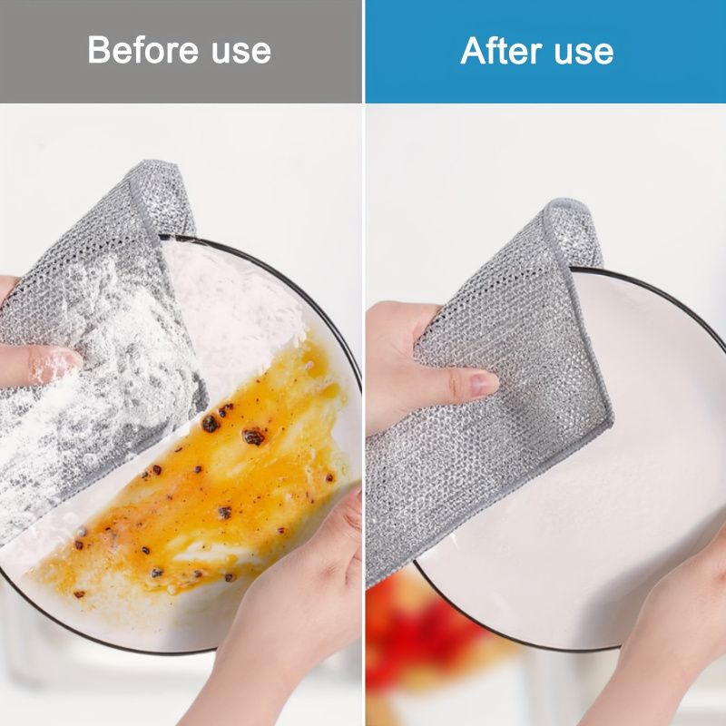40pcs thickened mesh scouring cloths large double layer cleaning pads for kitchen sinks pots stoves