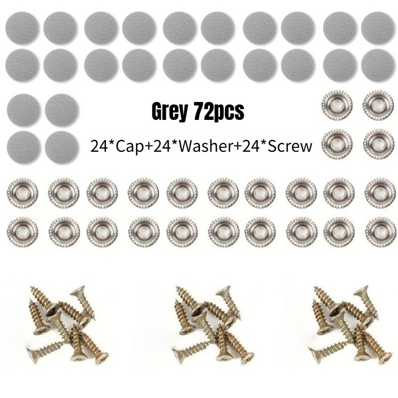 TEMU 72 pièces (24 ensembles) Attaches de Toit, Kit de Réparation de Toit, Attaches de Toit DIY pour Propriétaires de Voiture, Fixations à Vis ,