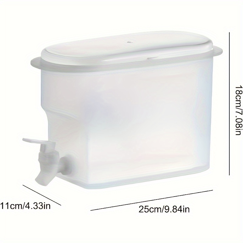 dispensador de bebidas plástico de capacidade com torneira - jarra durável para armazenamento na geladeira, design transparente e de despejo , ideal para , , bebidas caseiras - essenciais de cozinha & jantar, utensílios de cozinha | alça resistente, dispensador de bebidas para geladeira 1