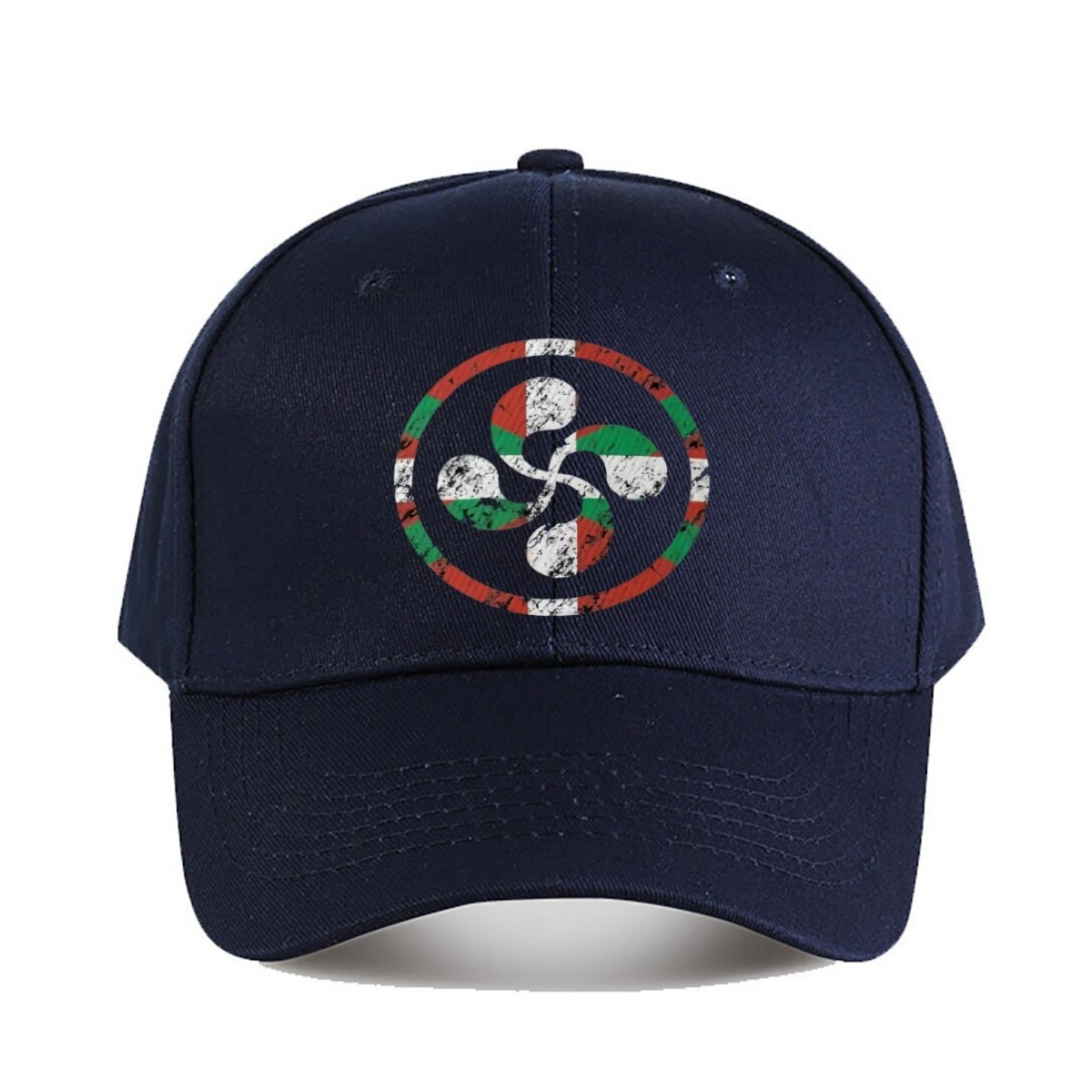 TEMU Nueva gorra de béisbol unisex 2025 con diseño de discoidal Ikurria del País , estilo casual, gorra ajustable adecuada para hombres como para