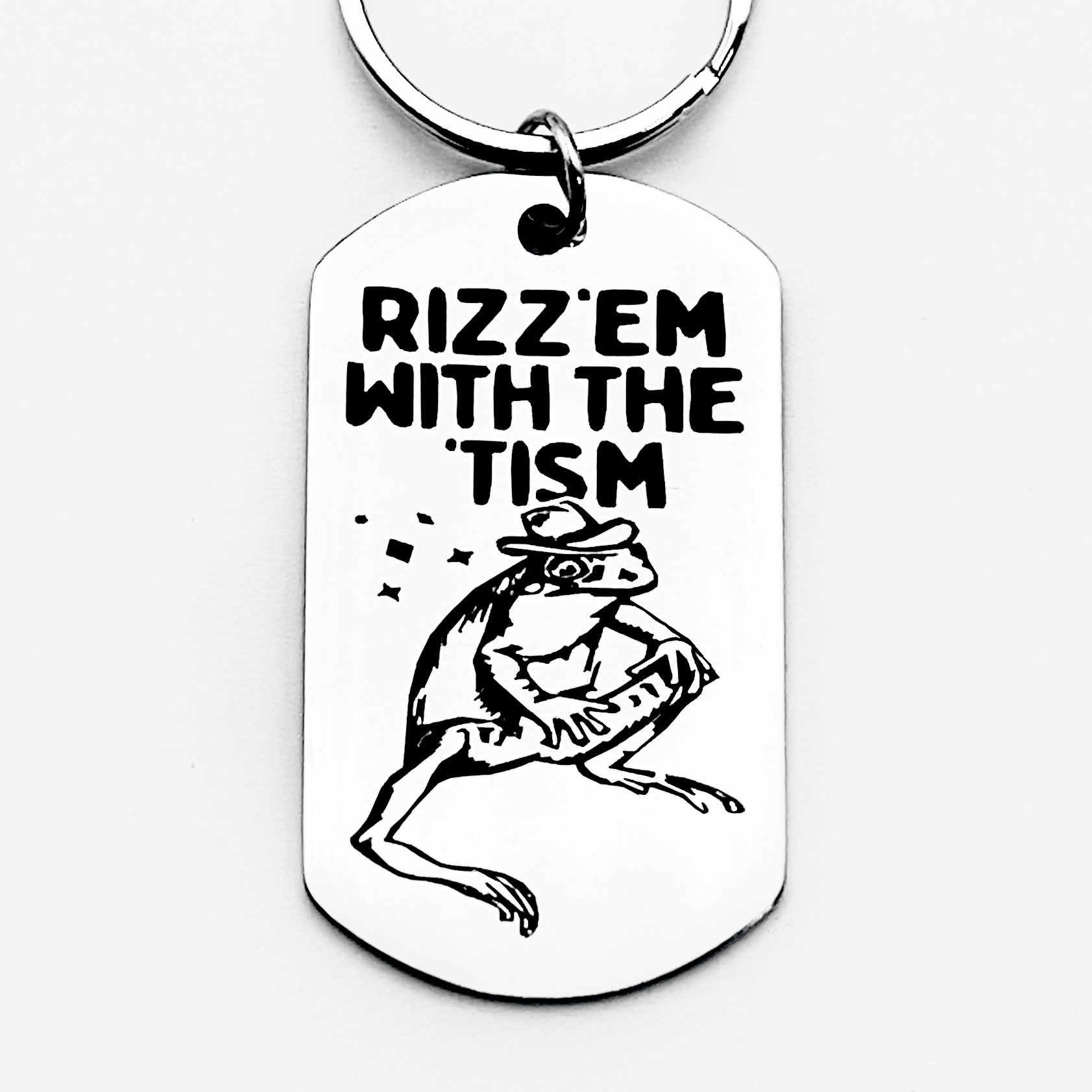 

-em Paired With The , A Frog Stainless Steel Keychain - A Fun And Quirky Accessory With A Touch Of Humor, Interesting Gift Accessory, Personalized Jewelry Accessory