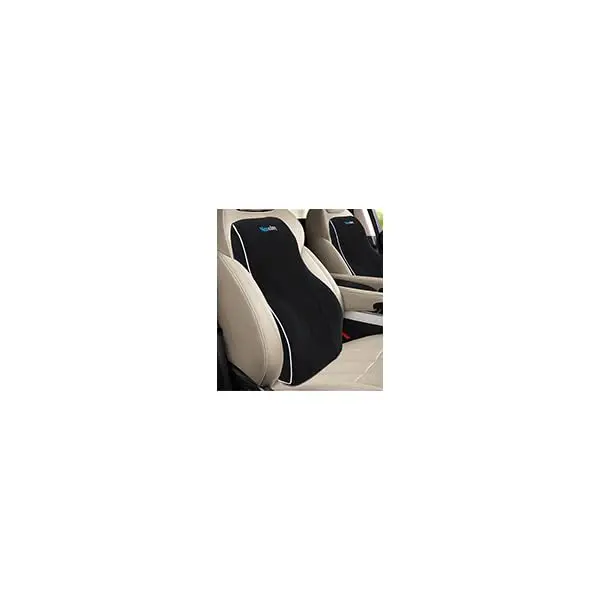ergonomic lumbar support pillow for office chair & car back support - cushion with adjustable straps, lower back relief, black, hand wash only, ideal for gaming & desk chairs, backrest pillow, comfortable seating, contoured design, durable construction Product details 4