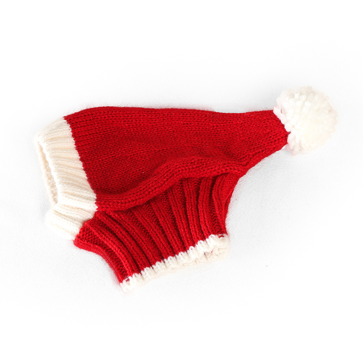TEMU Universal Weihnachtsmütze mit spitzen Strick für Katzen und Hunde, Pompon-Ohrwärmer--One-Design, kleines Haustier-Feiertagsaccessoire, weich und