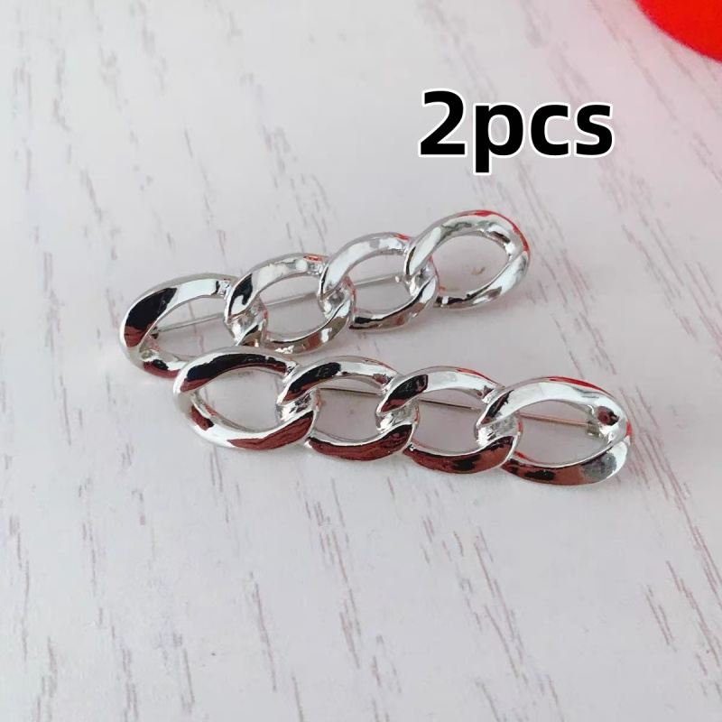 TEMU 2pcs Multi-functional Jeans Waistband Adjuster Pins, Fashionable Alloy Adjustable No-sew Button Belt, Large To Small Size Snap Fastener,
