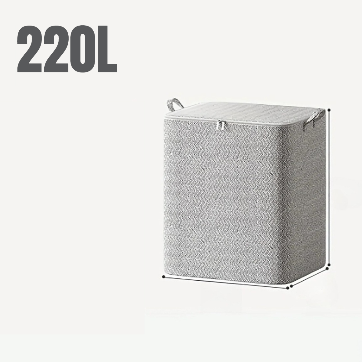 TEMU 1 Boîte de rangement pliable surdimensionnée avec fermeture éclair, grand organisateur de vêtements – pour vêtements, couettes, couvertures et