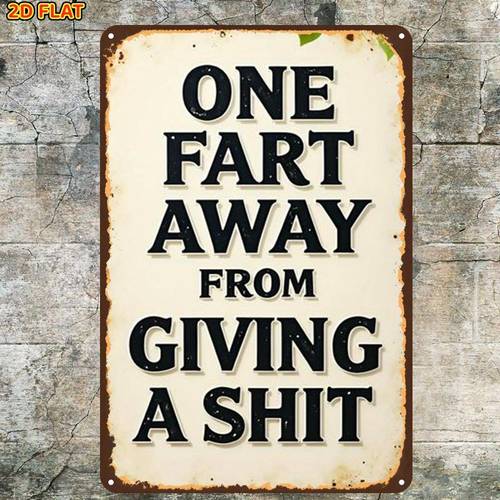 2d flat 1pc vintage style fun sign with the slogan fart away from letting loose wooden sign with pre drilled holes suitable for indoor garden outdoor home office and bathroom decoration 2d flat