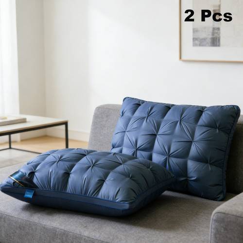 2pcs pillow supports neck for relaxing sleep soft and comfortable sleep pillow core moisture absorbing breathable household bedding pillow suitable for bedroom living room home decoratio