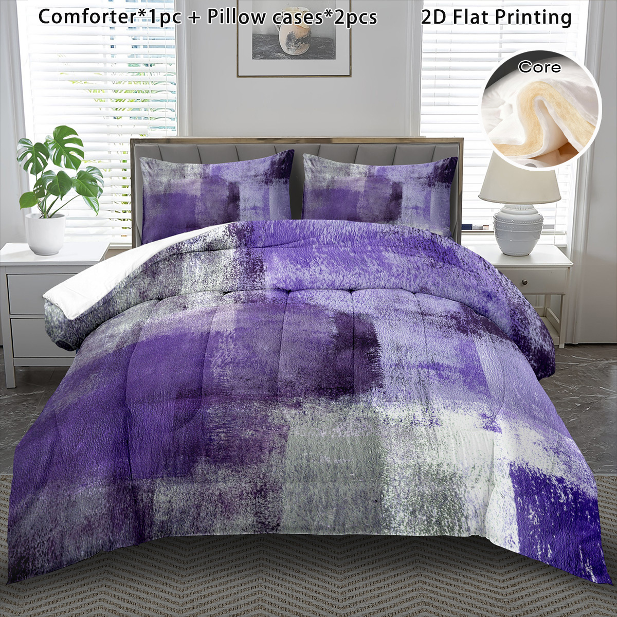 TEMU 3pcs Comforter Set For Brush Comforter Set Cartoon Boho Soft Bedding Set Halloween Gift Quilt Cute Christmas Room Decor Autumn Winter Quilt