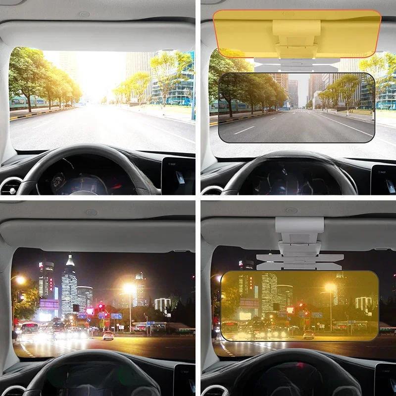 

Hd Night Sun Visor With - Fit, Flip-down Driving Mirror For Safety