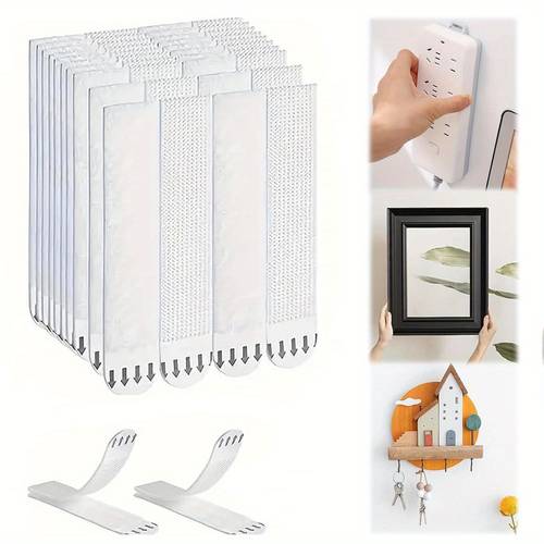 24pcs large no damage picture hanging strips hooks installation tape for removable wall art posters and decor without nails or drilling multi purpose hanging solution hanging durable wall hangers