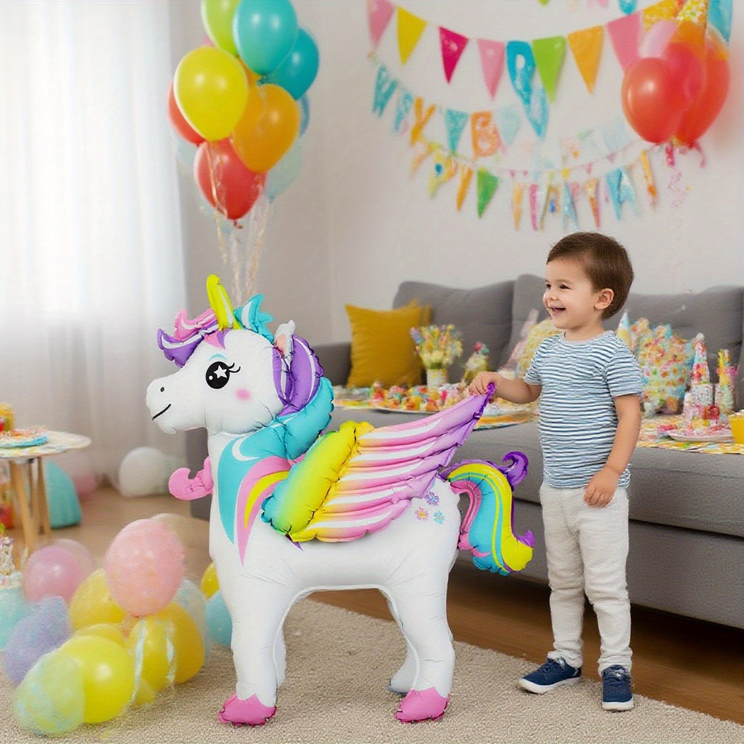 18" Happy Birthday Hats & Horns Mylar Balloon – Party Expo