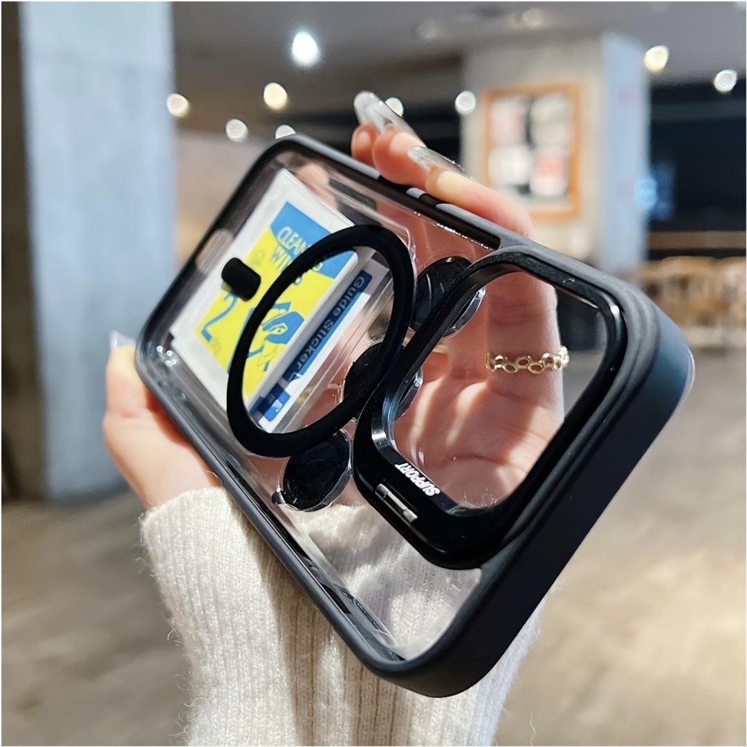 Phone Case - 2026 Luxury Magnetic Shockproof Phone Case For Iphone 18/17/16/15/14/13/12/11 Pro Stand Glass Lens Protection Back Cover