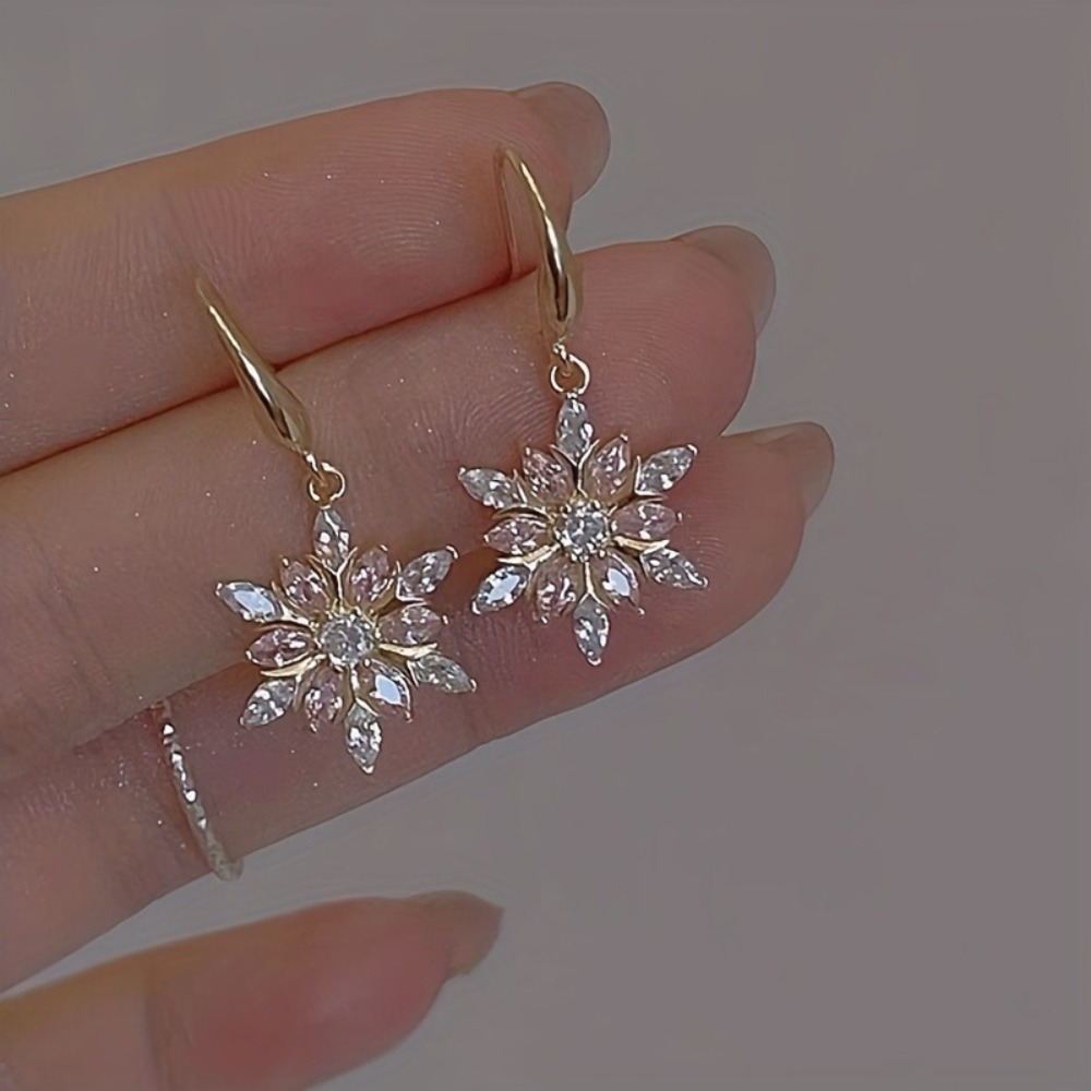 

Shine, Elegant Drop Earrings With Sparkling Rhinestones - Perfect Gift For Her