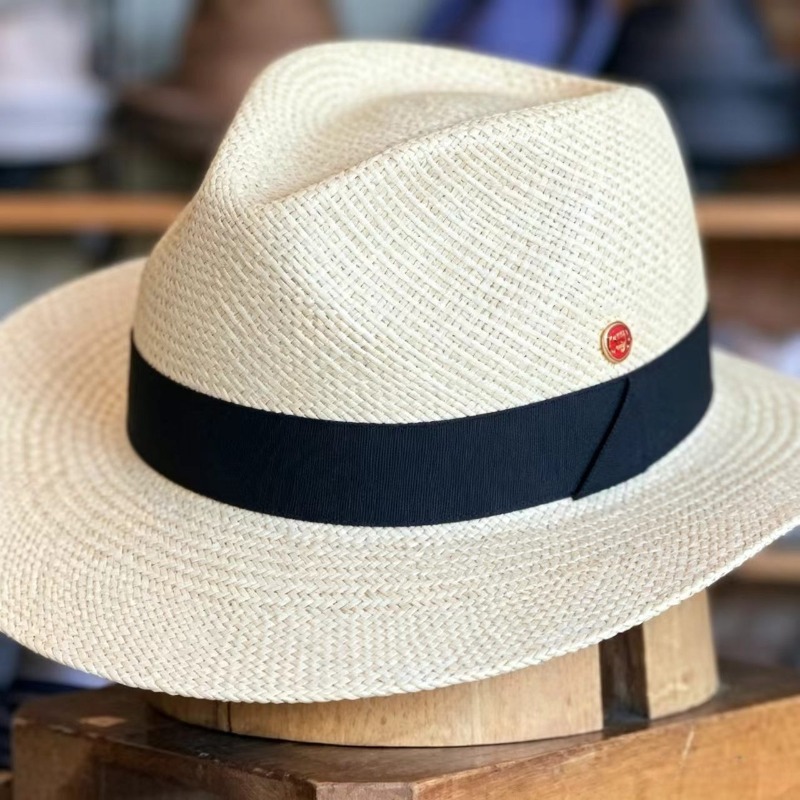 Image of Panama Jazz Hat, British Straw Hat, Summer Top Hat Straw Hat, Flat Edge Breathable Straw Hat, Summer Daily Vacation Hat, Hat For Riding, Mountaineering, , And Other Activities