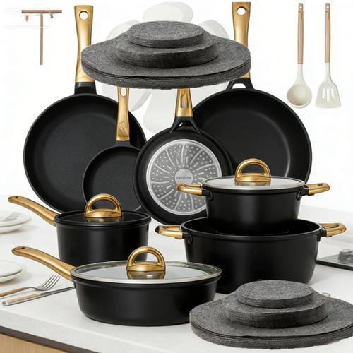 12pcs heat resistant kitchen protector set 3 sizes non scratch heat insulation pads for pots pans glassware and baking trays essential cookware storage accessories