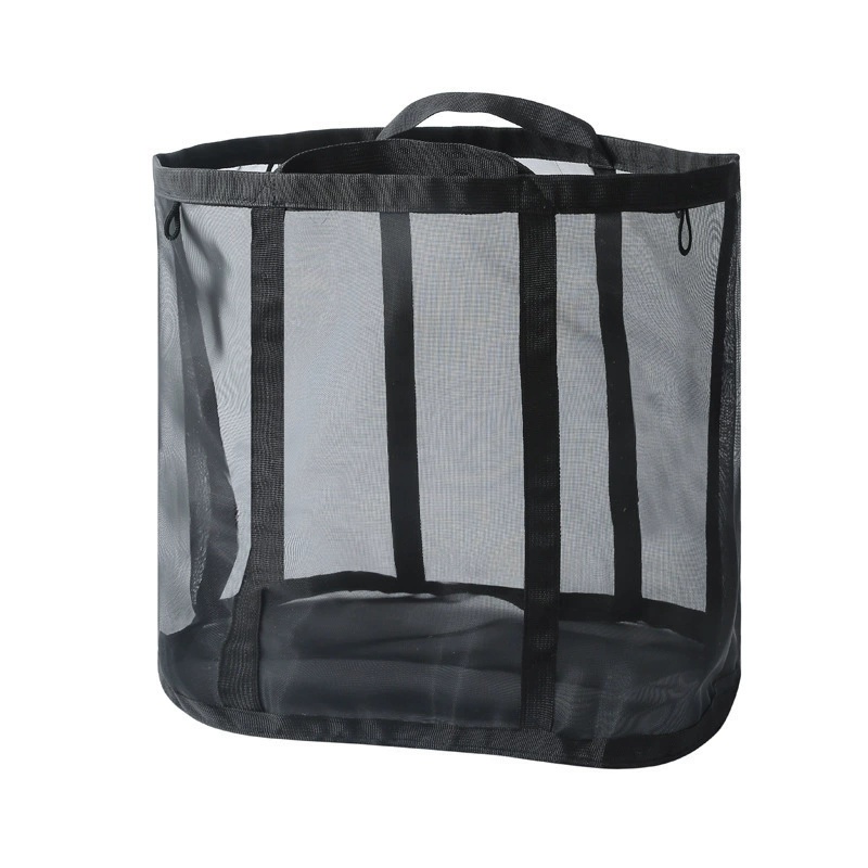 TEMU Laundry Bags Hamper Bag With Handles Portable &collapsible Dirty Clothes Mesh Basket Foldable For Washing Storage Dorm Or Travel