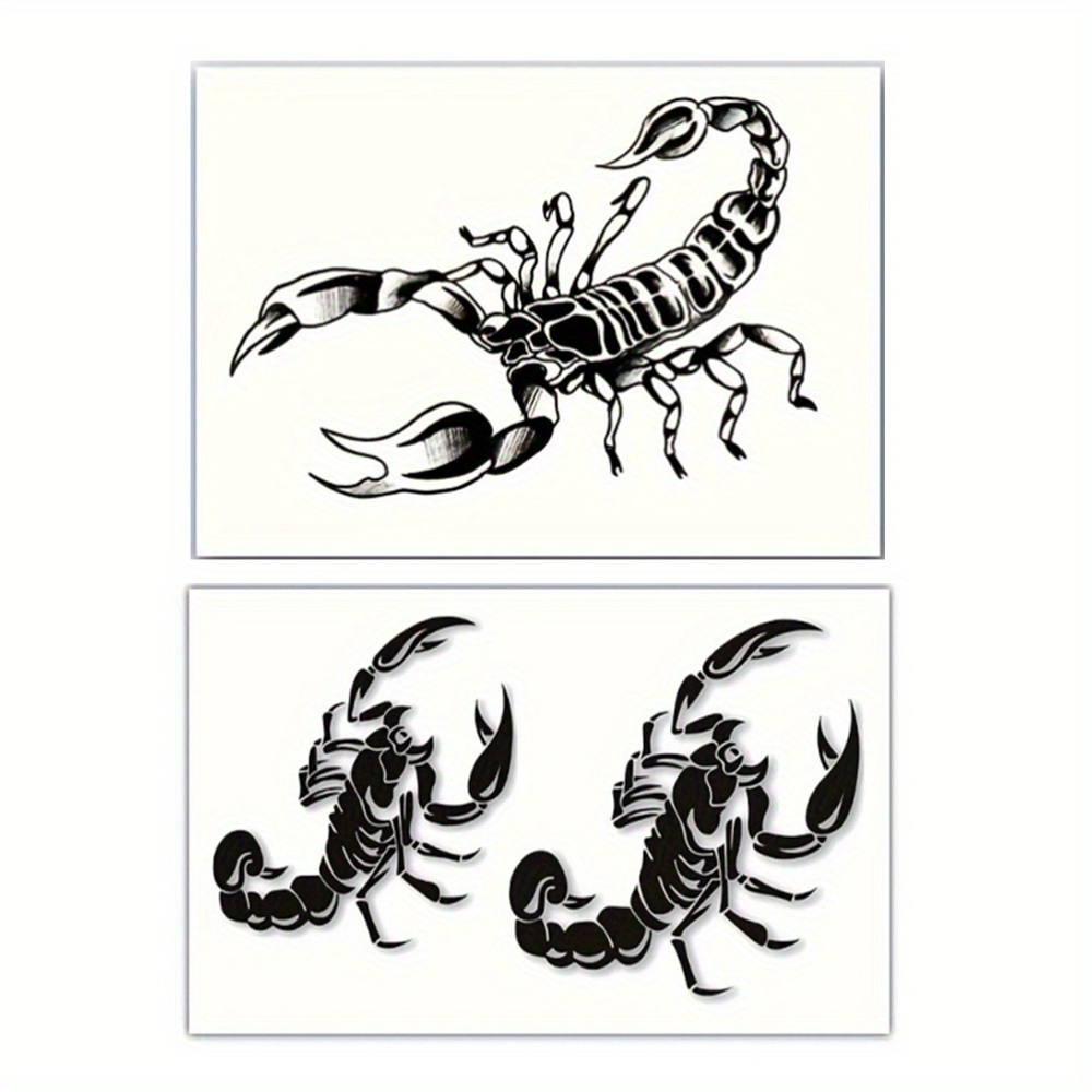 2 Sheets Of Tattoo Stickers, Designed To Be Waterproof And Long-lasting Temporary Tattoos