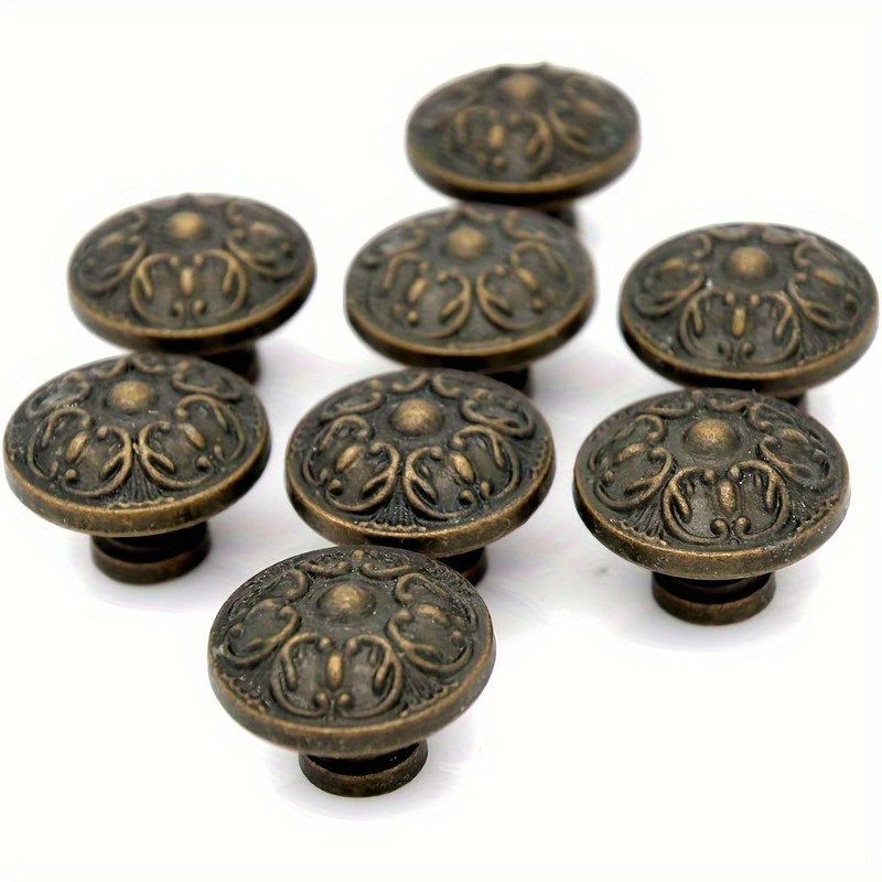 

8pcs Round Drawer Pulls, 1.14*0.87 , Aluminum Knobs 2 , For Bedside Tables, Cabinets, Drawers,