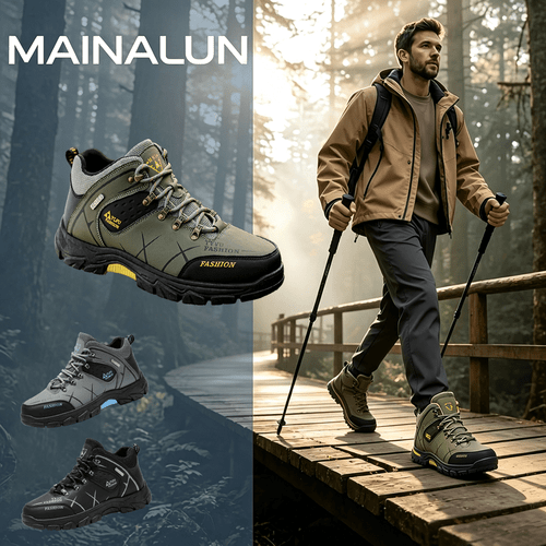 Artikelbild herren-trainings-sneaker für den außenbereich, herren-outdoor-stiefel, mit guter rutschfestigkeit, verschleißfest griffiger , bequemes atmungsaktives innenfutter, für outdoor-sport, funktionelles training, reisen, camping, bergsteigen, arbeitswege szenarien, ganzjahres