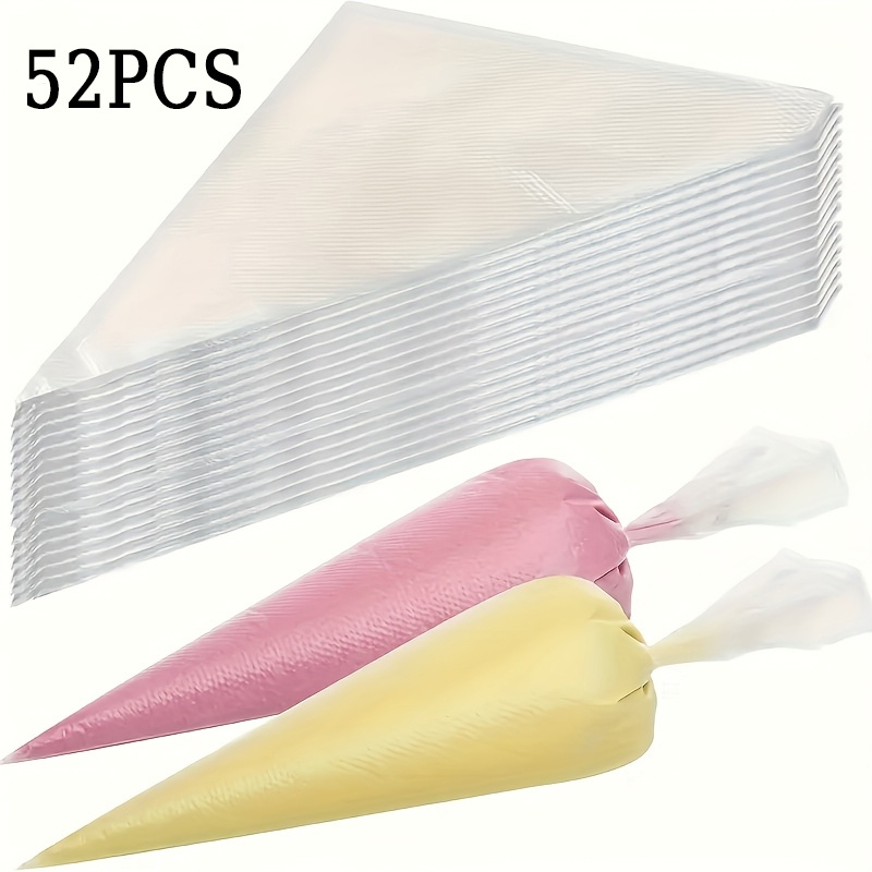 TEMU 103/52pcs Set Of Disposable Thickened Piping Bags, Durable And Tear-resistant Icing Piping Bags For Cake, Cupcake, Decoration, Non-slip Nozzle