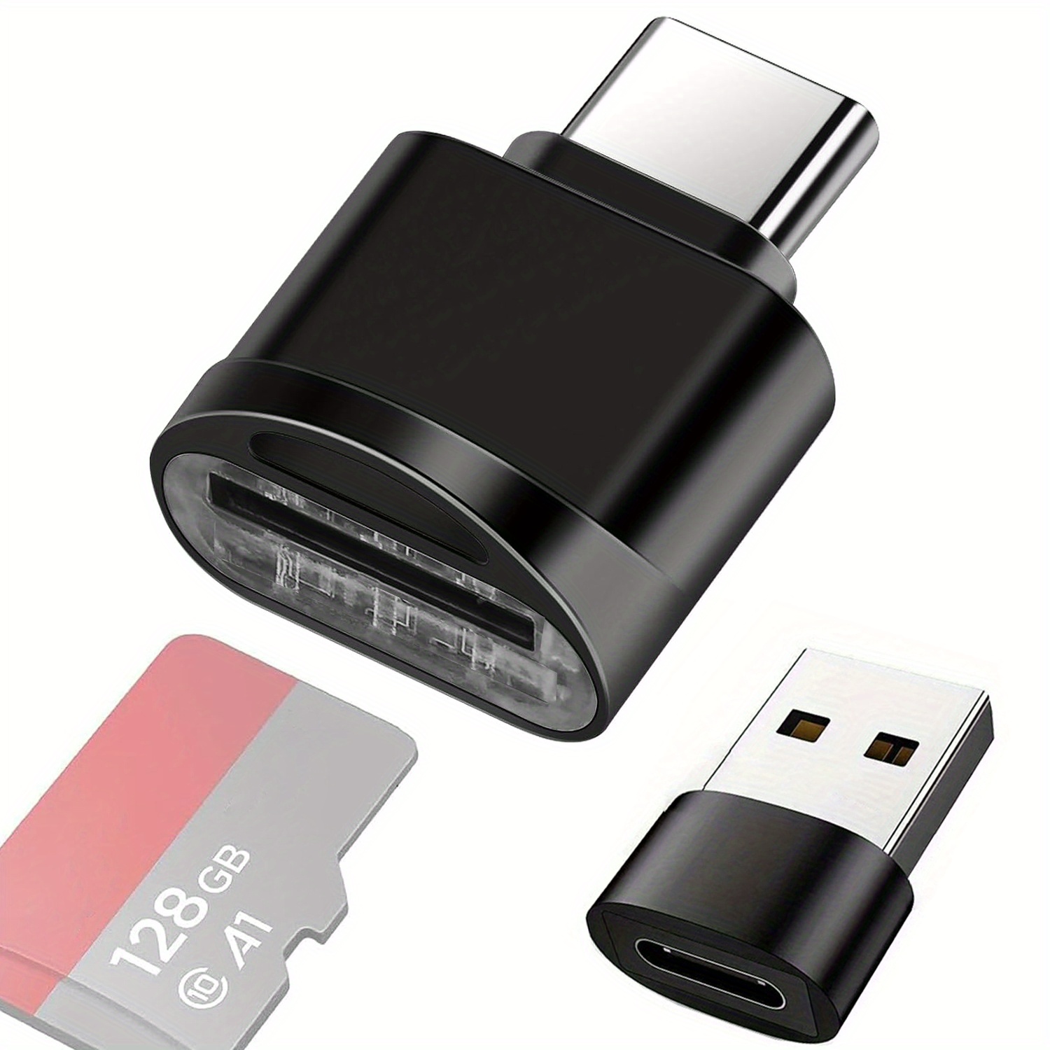 TEMU Tf Card Reader, Usb C To Sd Card Reader, Type C Tf Memory Card Reader With Usb C To Usb Adapter, Usb Otg Card Reader For Macbook, For , For