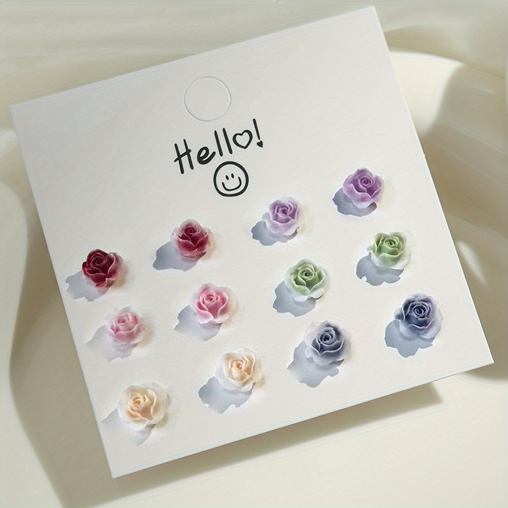 Rose Flower Stud Earring Set for Women Small Earring Jewelry 36 Pairs Random Mix　並行輸入品 Elmwoods Auctions | A PAIR OF VINTAGE DIAMOND FLOWER STUD EARRINGS in