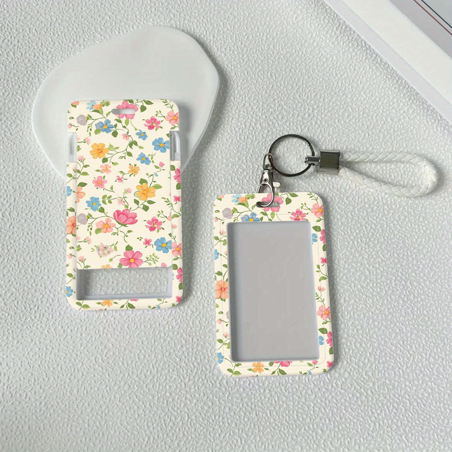 TEMU 2d Bloomwhimsy Plastic Id Card Holder With Lanyard Suitable For Medical Professionals, Students, And As A Bus Card Case; An Ideal Halloween