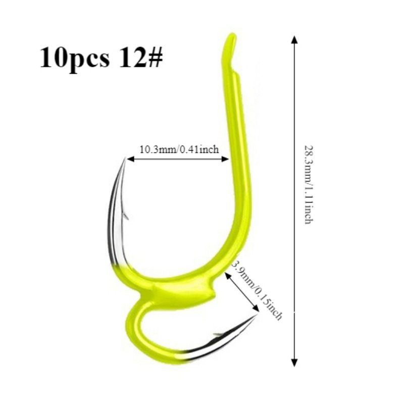 10pcs/box High Carbon Steel Fishing Hooks Japan Fishing Ise-ni With Double Hooks Anti-escape
