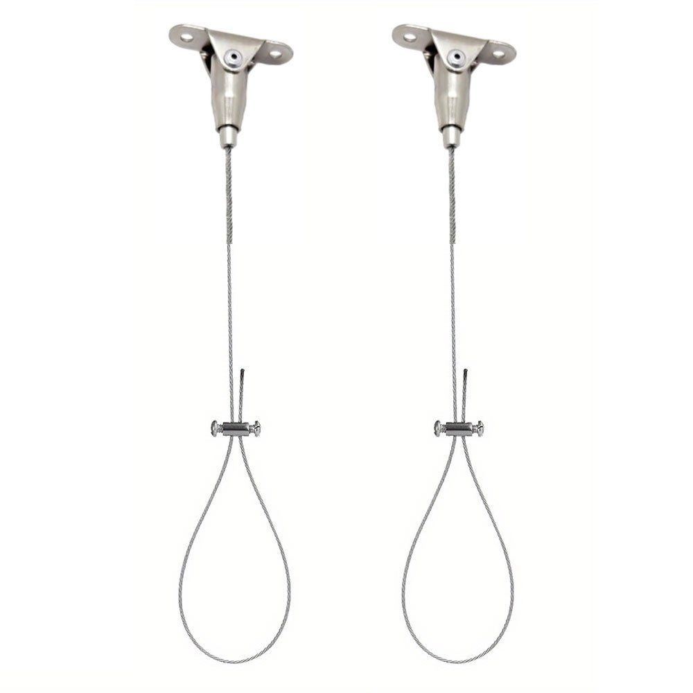 TEMU Soporte Ajustable de Suspensión para Techo para Barra de Cortina de Ducha Curva, Montaje en Techo, Soportes de L y Rectos, Acero Inoxidable