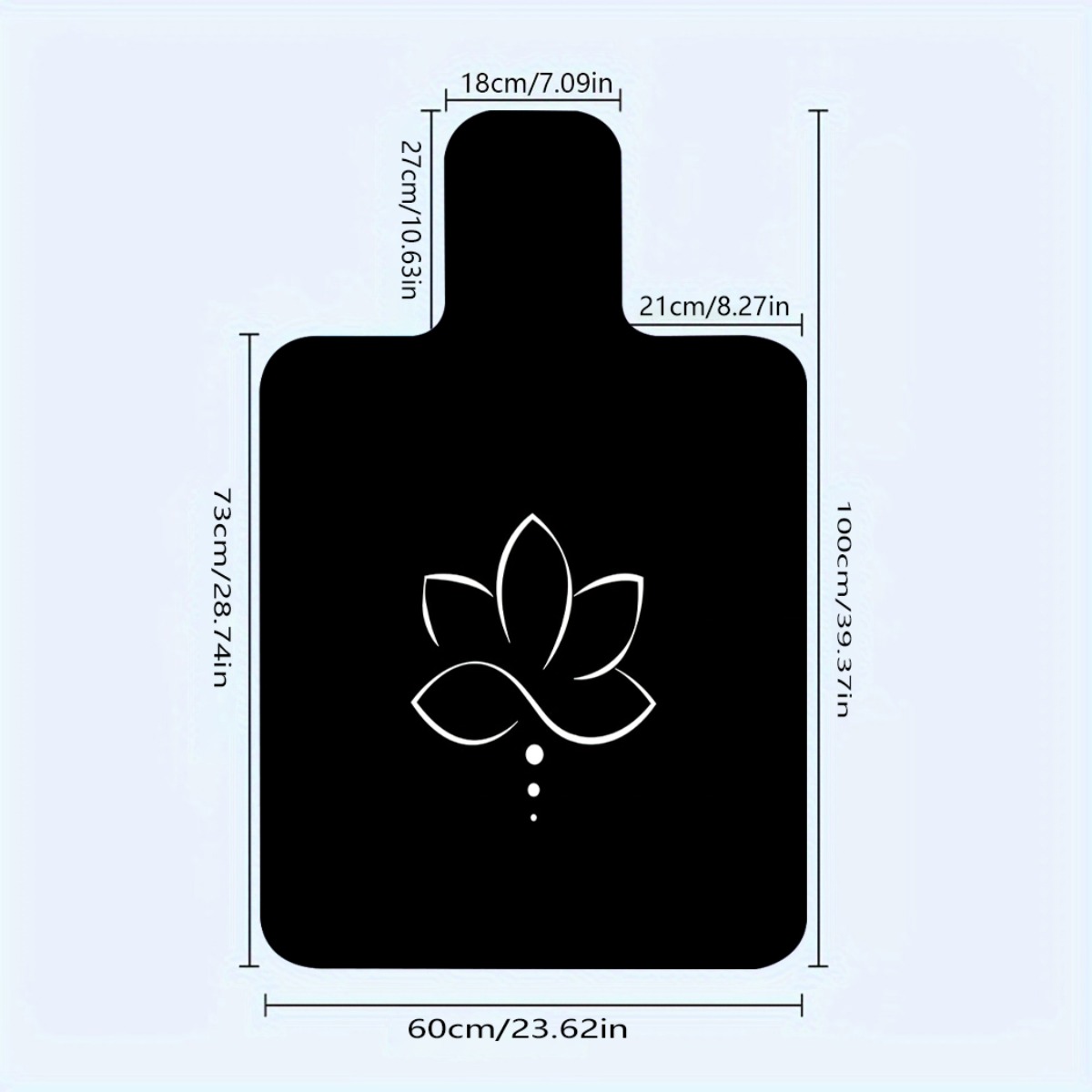 TEMU 1pc Tapis de Yoga Noir Motif Lotus Super Léger Antidérapant de pour Pilates, Réform, Anti-Transpiration et Antidérapant, Tapis Antidérapant pour