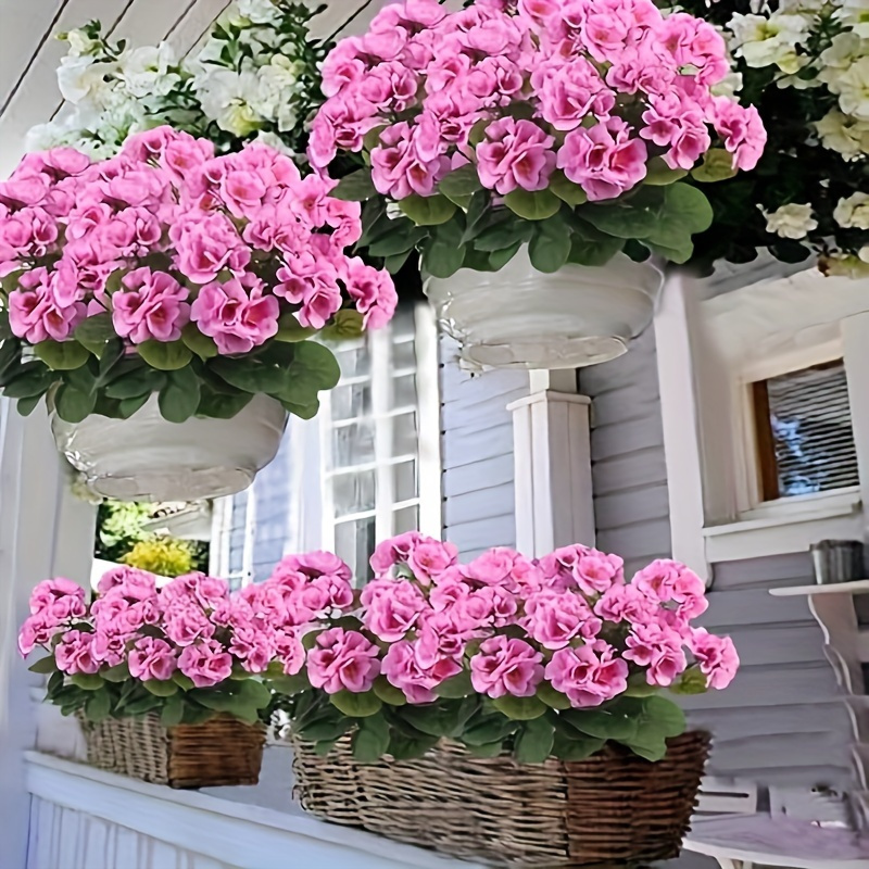 4 stck knstliche geranie blumenbume realistische - Temu Germany