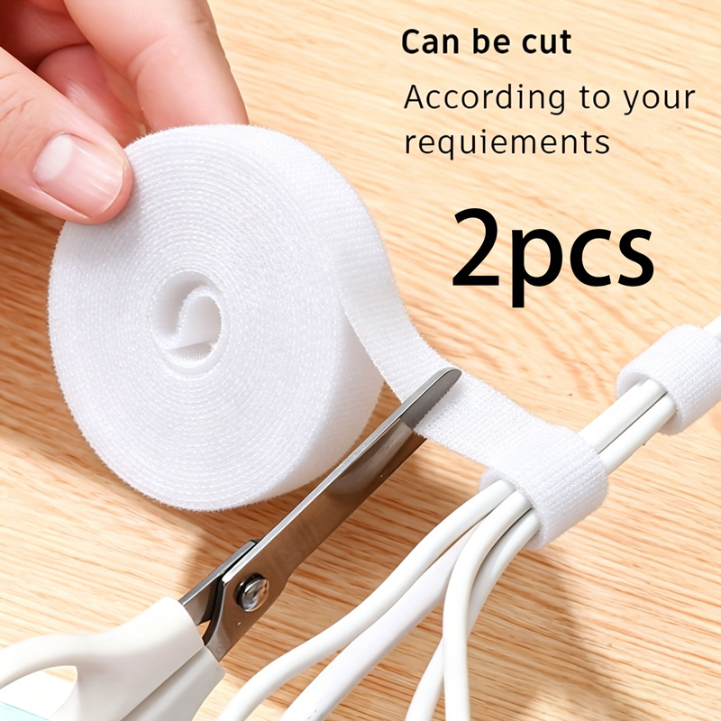 2pcs, 6 Colors , 5-meter Self-adhesive Ties, Cuttable Strong Adhesive Organizers, Household Data And Wire Storage Fixing Straps