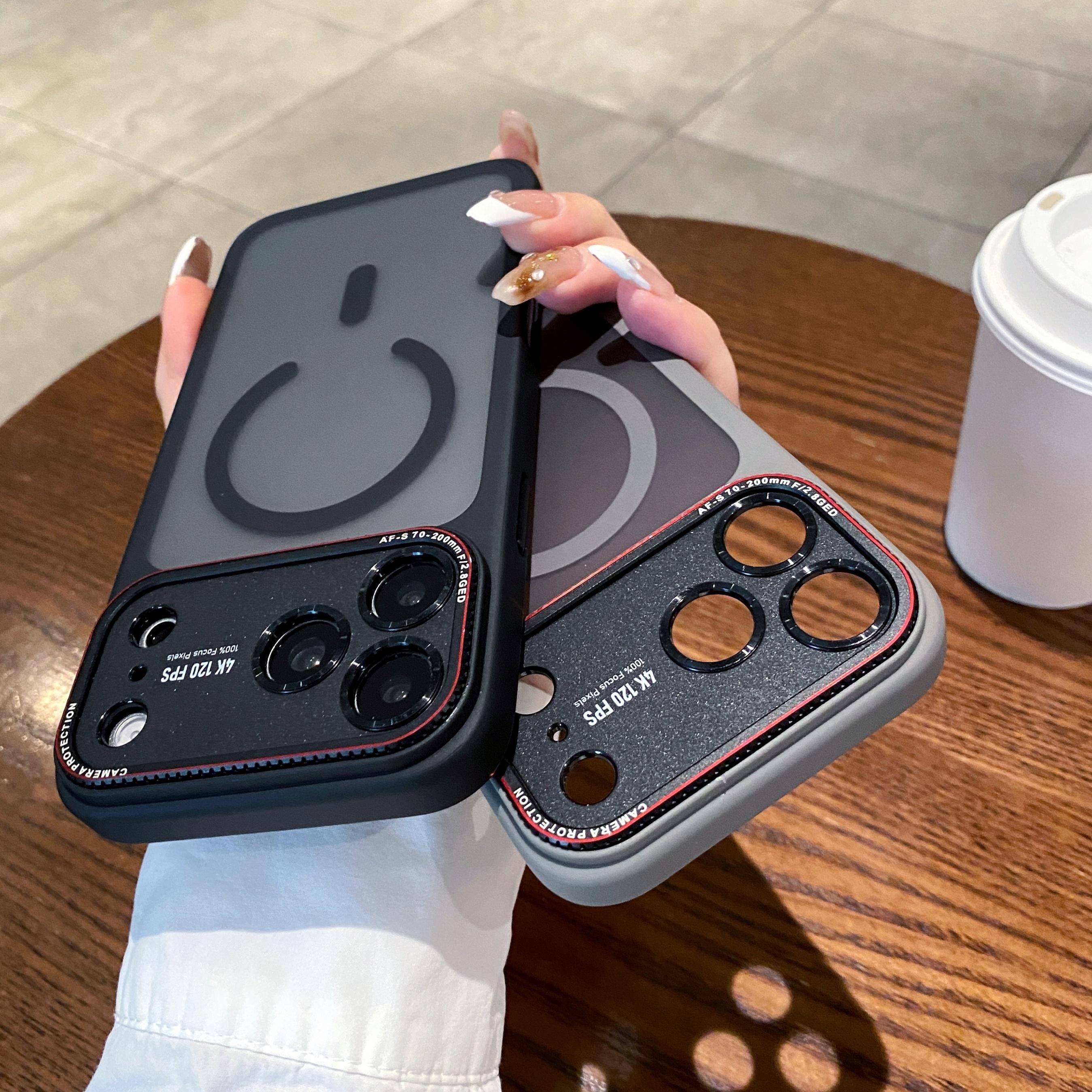 artikel foto telefoonhoesje: mat tweekleurig magnetisch telefoonhoesje voor   iphone 17 pro max, valbestendige beschermhoes met volledige   voor iphone 16 pro, 15 (eenvoudige  ), 14, 13 (premium gevoel), geschikt voor mannen en vrouwen