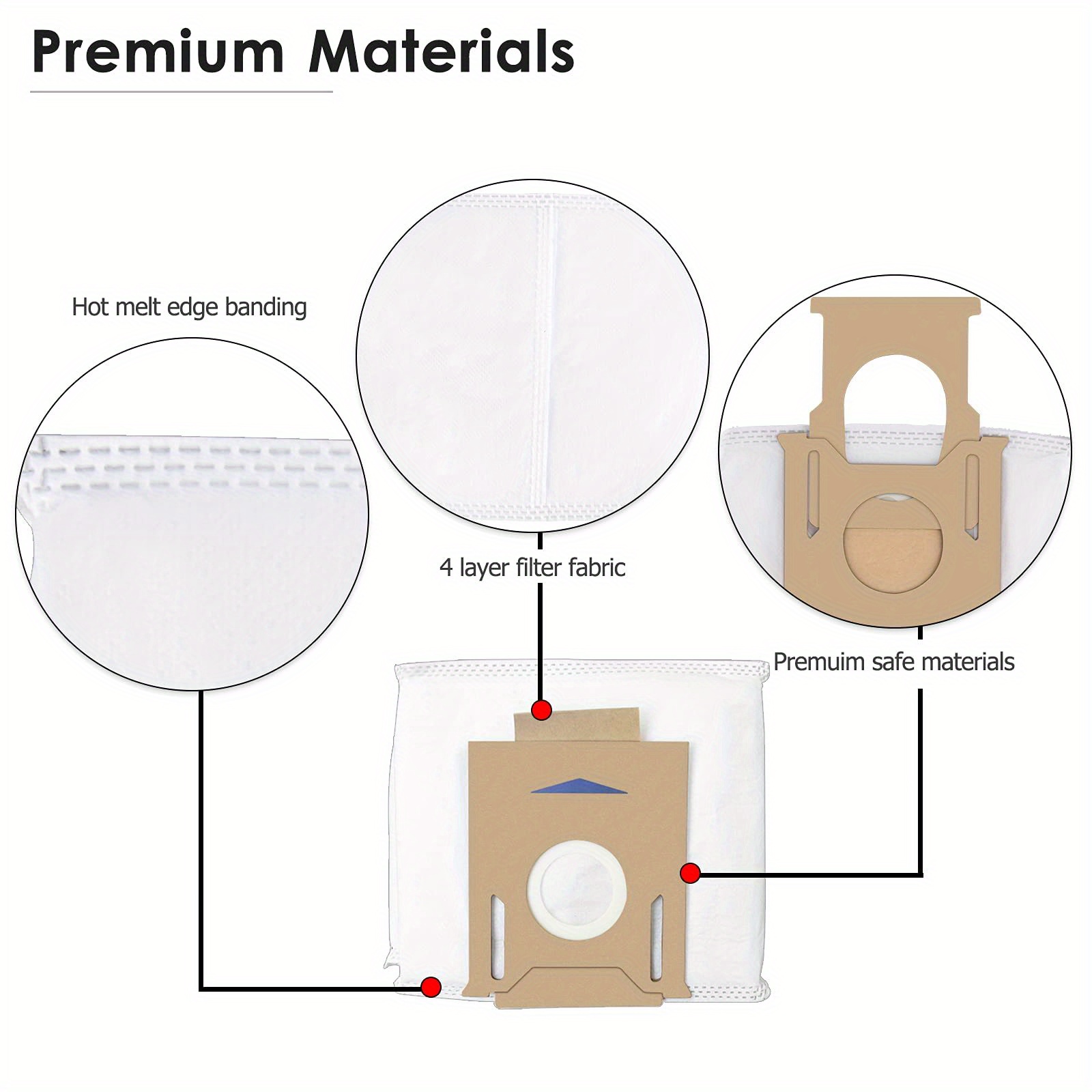 8  replacement vacuum bags for     t8   t8 max t9 series more   wood paper material ideal for floor care details 2