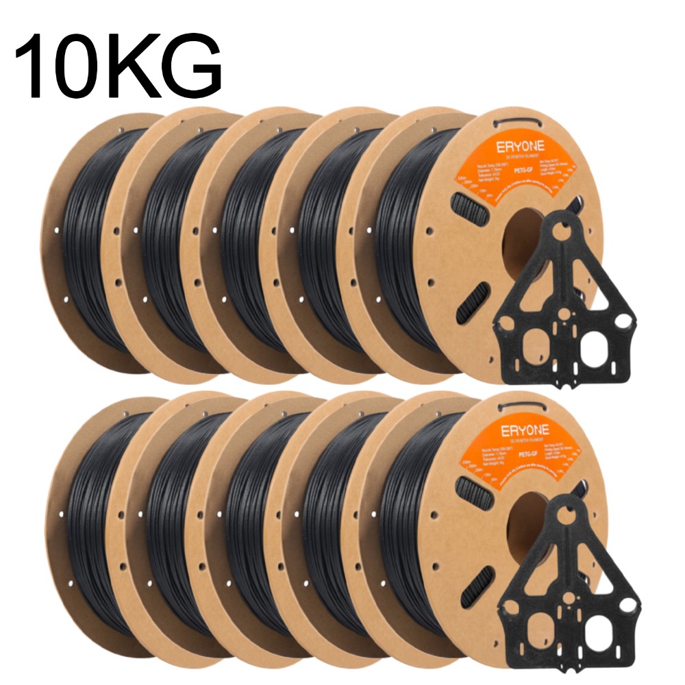 Eryone Petg-gf 3d Printing Materials, Including 10 Rolls Weighing 10kg, With A Diameter Of 1.75mm And A Tolerance Of +/-0.03mm, Featuring And Vibrant Color