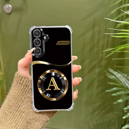 phone case golden design phone case with clear corners compatible with for samsung galaxy a models and featuring a transparent shockproof shell